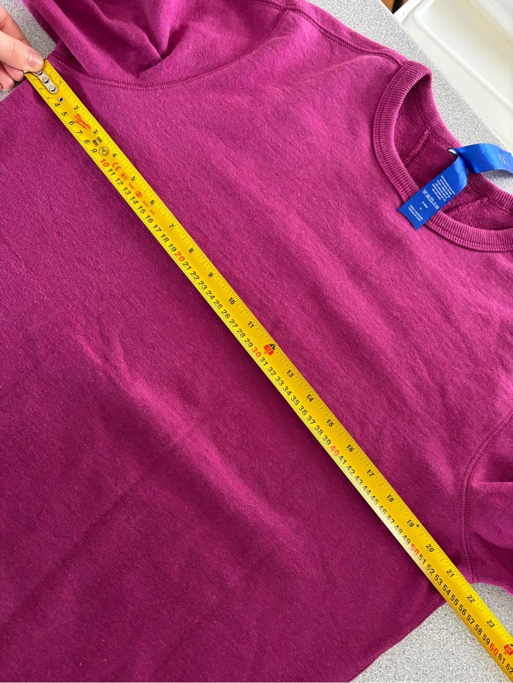 Kit and Ace Pink Crewneck Sweatshirt Zip Pocket Minimalist Small Quiet Luxury - Picture 6 of 12